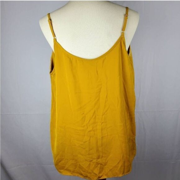City Chic Tiered Cami Tank Top Sweet Gold Mustard Spaghetti Strap Women Plus 16 - Picture 3 of 8